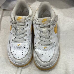 Nike Air Force 1 White with Yellow Accents